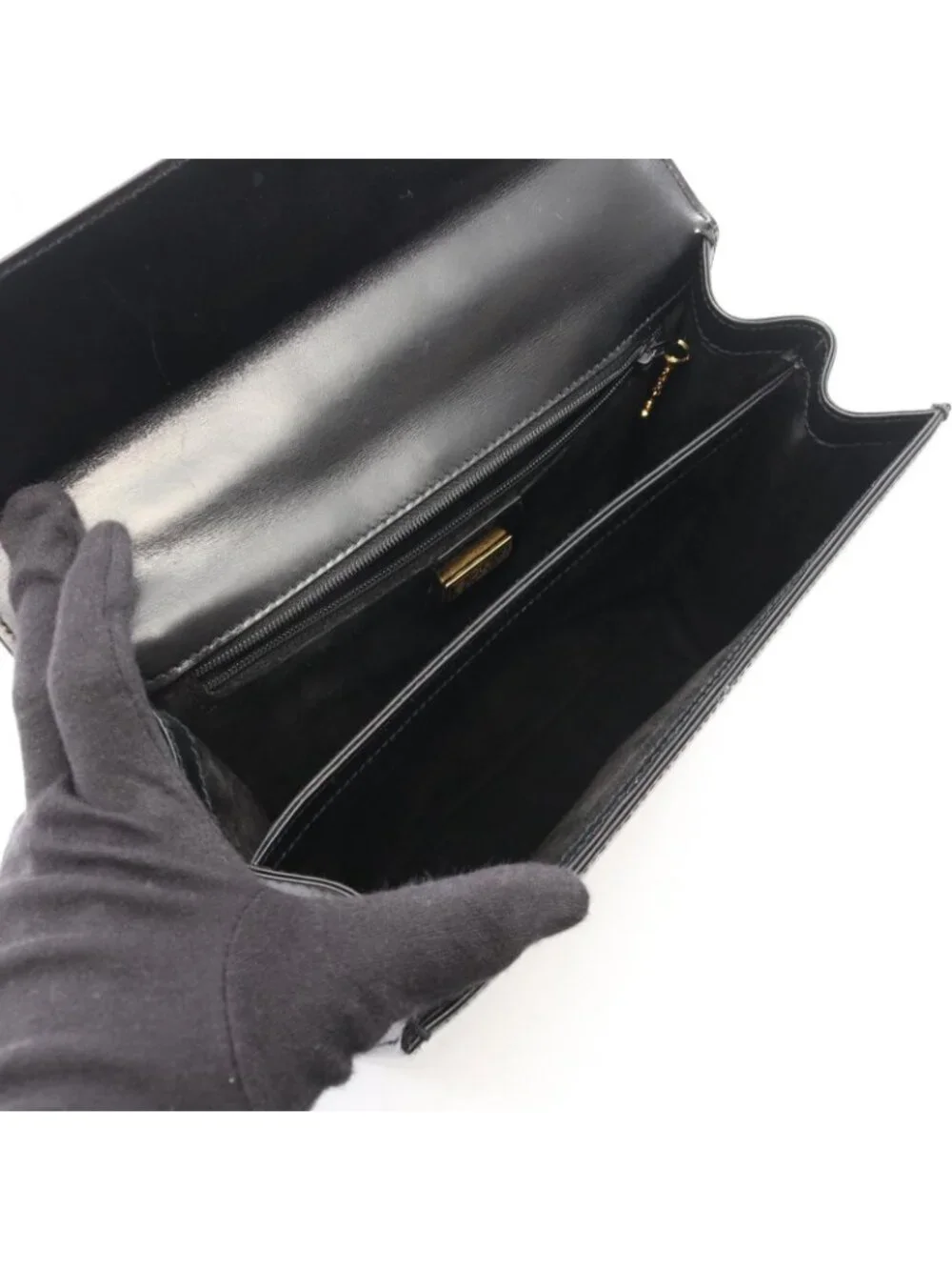 Gucci Handbag 000 46 Black Leather Top Handle - Picture 3 of 11